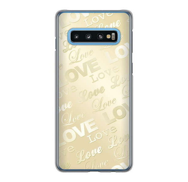 Galaxy S10 SC-03L docomo 高画質仕上げ 背面印刷 ハードケース エンボス風LOVEリンク