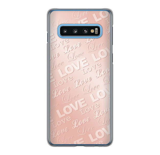 Galaxy S10 SC-03L docomo 高画質仕上げ 背面印刷 ハードケース エンボス風LOVEリンク