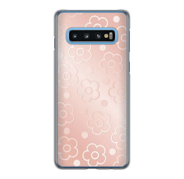 Galaxy S10 SC-03L docomo 高画質仕上げ 背面印刷 ハードケース エンボス風デイジーシンプル