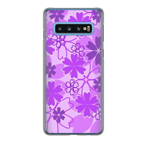 Galaxy S10 SC-03L docomo 高画質仕上げ 背面印刷 ハードケース 重なり合う花