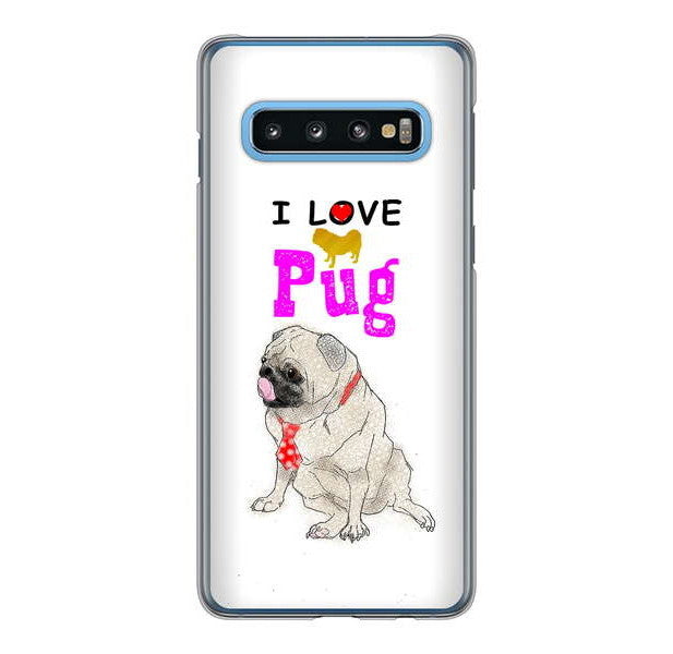 Galaxy S10 SC-03L docomo 高画質仕上げ 背面印刷 ハードケース パグ