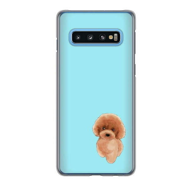 Galaxy S10 SC-03L docomo 高画質仕上げ 背面印刷 ハードケース トイプードルレッド