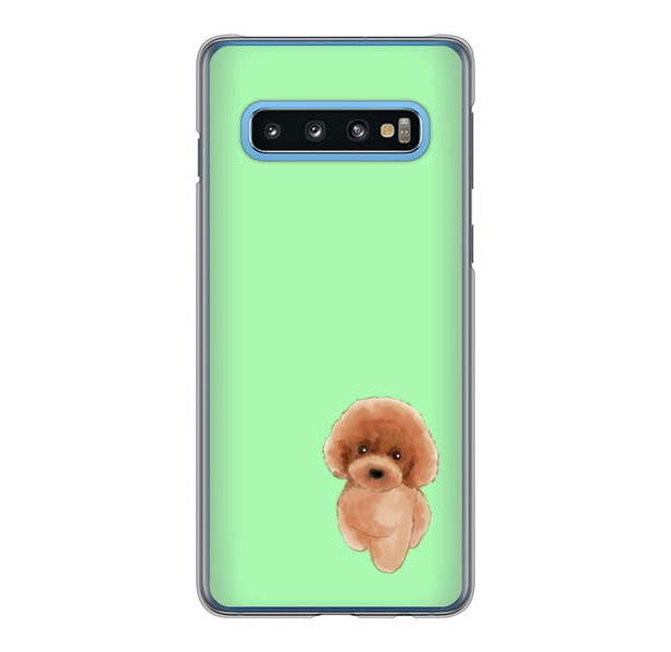 Galaxy S10 SC-03L docomo 高画質仕上げ 背面印刷 ハードケース トイプードルレッド