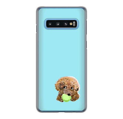 Galaxy S10 SC-03L docomo 高画質仕上げ 背面印刷 ハードケース トイプードル＆ボール