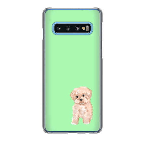 Galaxy S10 SC-03L docomo 高画質仕上げ 背面印刷 ハードケース トイプードルアプリコット