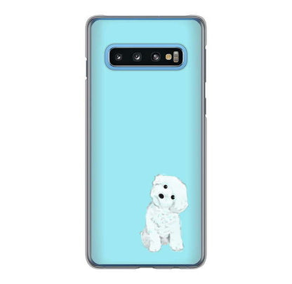 Galaxy S10 SC-03L docomo 高画質仕上げ 背面印刷 ハードケース トイプードルホワイト