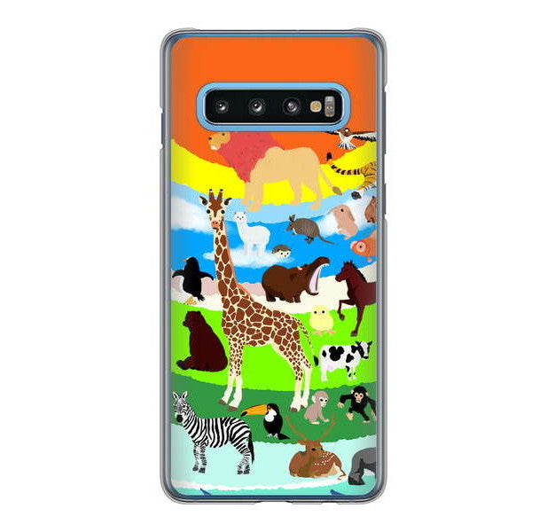 Galaxy S10 SC-03L docomo 高画質仕上げ 背面印刷 ハードケース 【YJ201 アニマルプラネット】