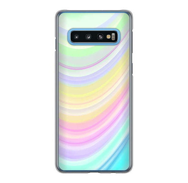 Galaxy S10 SC-03L docomo 高画質仕上げ 背面印刷 ハードケース レインボー