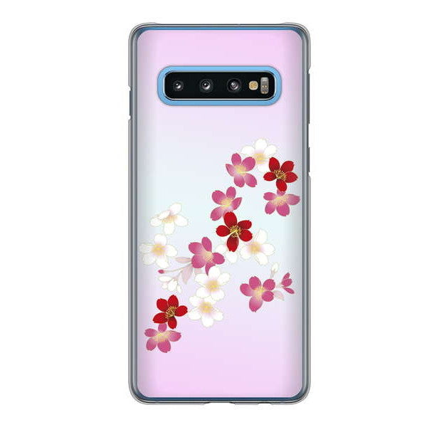 Galaxy S10 SC-03L docomo 高画質仕上げ 背面印刷 ハードケース 和花柄