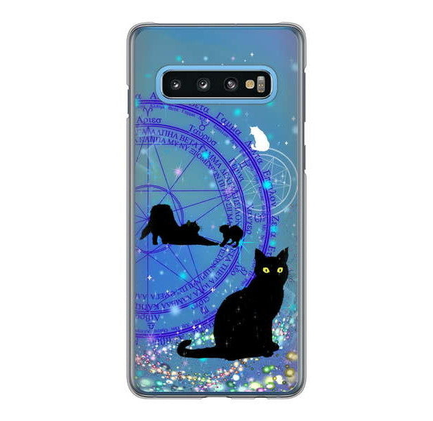 Galaxy S10 SC-03L docomo 高画質仕上げ 背面印刷 ハードケース 魔法陣猫