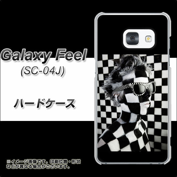 docomo ギャラクシー フィール SC-04J 高画質仕上げ 背面印刷 ハードケース【357 bk&wh】