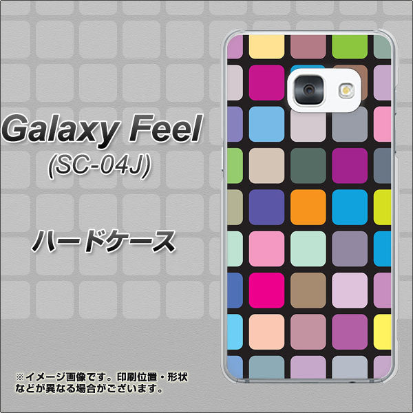 docomo ギャラクシー フィール SC-04J 高画質仕上げ 背面印刷 ハードケース【509 カラースクエア】