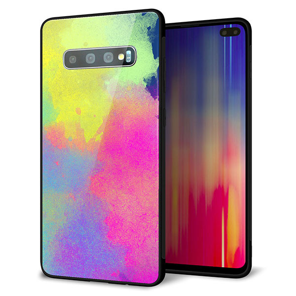docomo ギャラクシー S10+ SC-04L 強化ガラス＆TPUスマホケース ガラプリ【YJ294 デザイン色彩】