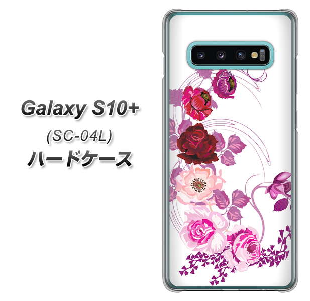 docomo ギャラクシー S10+ SC-04L 高画質仕上げ 背面印刷 ハードケース【116 ６月のバラ】