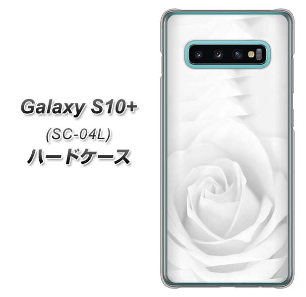 docomo ギャラクシー S10+ SC-04L 高画質仕上げ 背面印刷 ハードケース【402 ホワイトＲｏｓｅ】