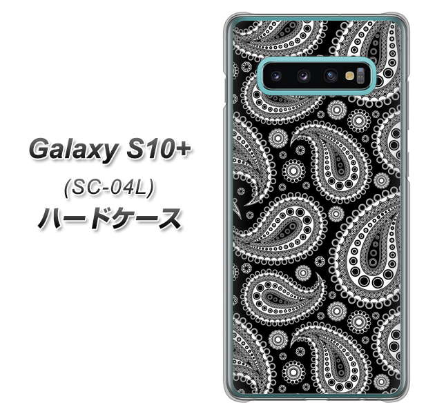 docomo ギャラクシー S10+ SC-04L 高画質仕上げ 背面印刷 ハードケース【421 ベイズリー】