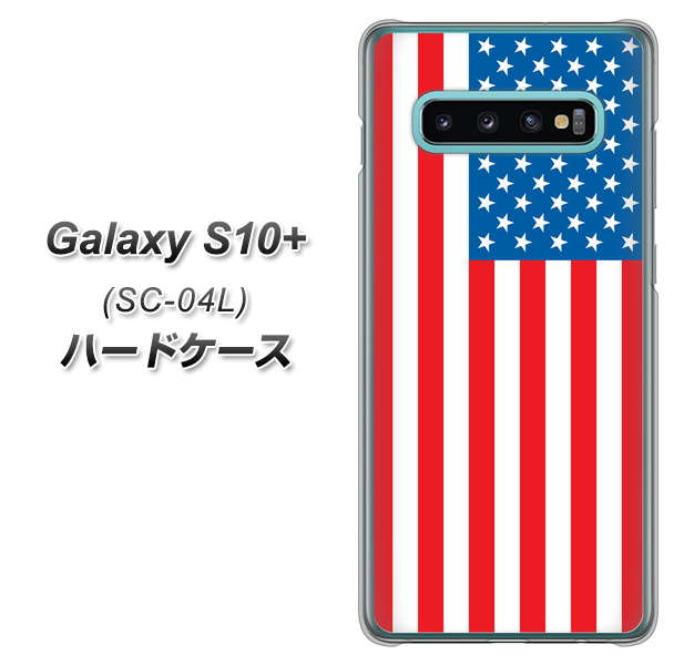 docomo ギャラクシー S10+ SC-04L 高画質仕上げ 背面印刷 ハードケース【659 アメリカ】