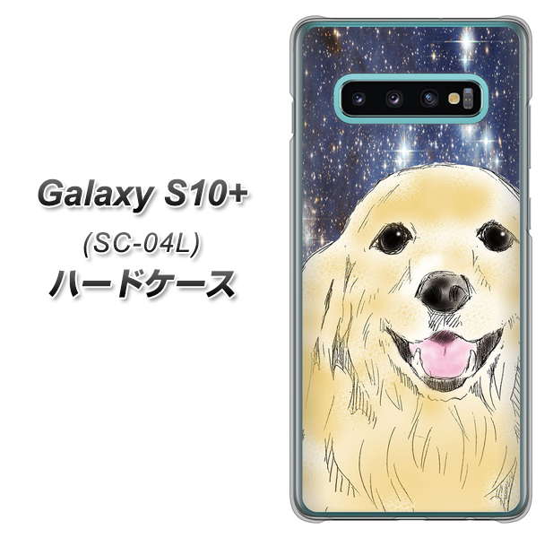 docomo ギャラクシー S10+ SC-04L 高画質仕上げ 背面印刷 ハードケース【YD828 ゴールデンレトリバー04】