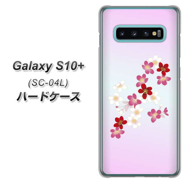 docomo ギャラクシー S10+ SC-04L 高画質仕上げ 背面印刷 ハードケース【YJ320 桜 和】