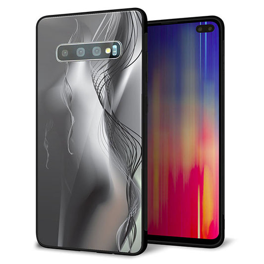 docomo ギャラクシー S10+ オリンピック限定モデル SC-05L 強化ガラス＆TPUスマホケース ガラプリ【566 ボディウォール】