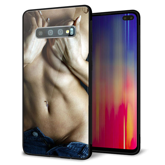 docomo ギャラクシー S10+ オリンピック限定モデル SC-05L 強化ガラス＆TPUスマホケース ガラプリ【602 ボディライン】