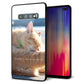 docomo ギャラクシー S10+ オリンピック限定モデル SC-05L 強化ガラス＆TPUスマホケース ガラプリ【KM876 猫】
