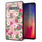 docomo ギャラクシー S10+ オリンピック限定モデル SC-05L 強化ガラス＆TPUスマホケース ガラプリ【SC882 ハワイアンアロハレトロ（ピンク）】