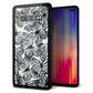 docomo ギャラクシー S10+ オリンピック限定モデル SC-05L 強化ガラス＆TPUスマホケース ガラプリ【SC905 ガーデンバタフライ ブラック】