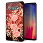 docomo ギャラクシー S10+ オリンピック限定モデル SC-05L 強化ガラス＆TPUスマホケース ガラプリ【VA824 魅惑の蝶とピンクのバラ】