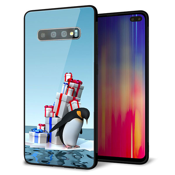 docomo ギャラクシー S10+ オリンピック限定モデル SC-05L 強化ガラス＆TPUスマホケース ガラプリ【XA805  人気者は辛い…】