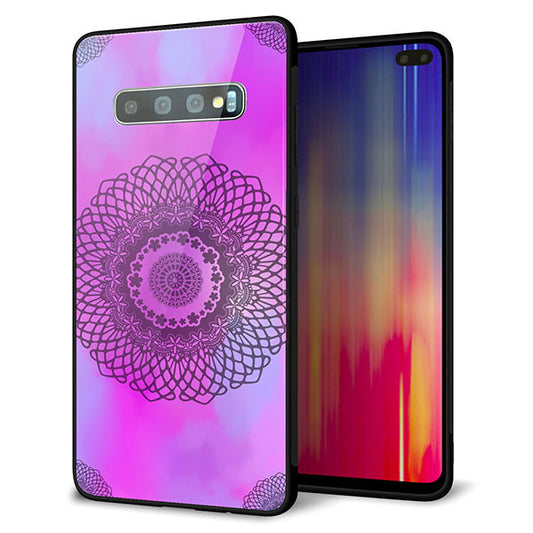 docomo ギャラクシー S10+ オリンピック限定モデル SC-05L 強化ガラス＆TPUスマホケース ガラプリ【YJ344 レース】