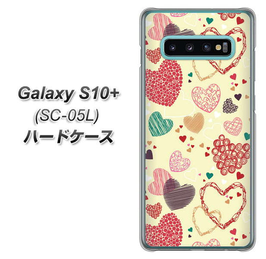 docomo ギャラクシー S10+ オリンピック限定モデル SC-05L 高画質仕上げ 背面印刷 ハードケース【480 素朴なハート】