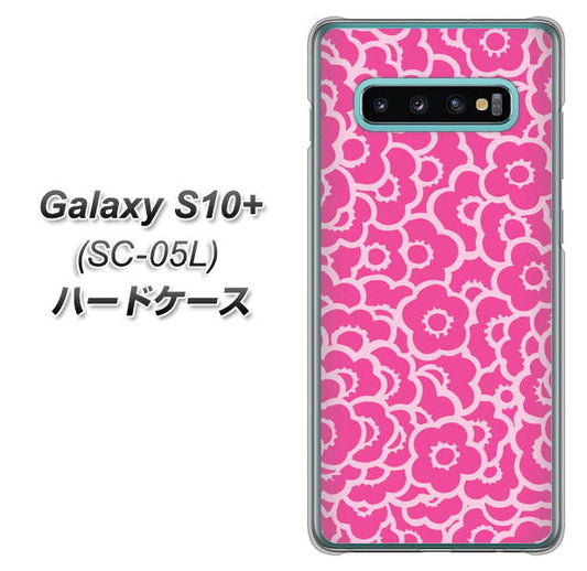 docomo ギャラクシー S10+ オリンピック限定モデル SC-05L 高画質仕上げ 背面印刷 ハードケース【716 ピンクフラワー】