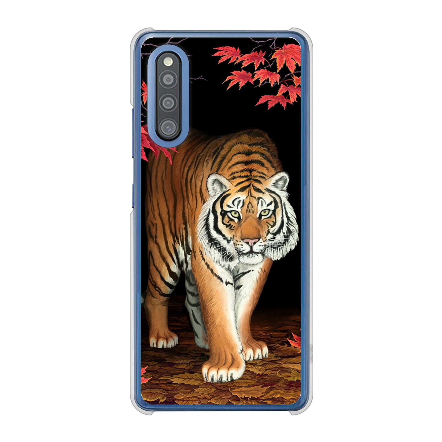 Galaxy A41 SC-41A docomo 高画質仕上げ 背面印刷 ハードケース 【177 もみじと虎】