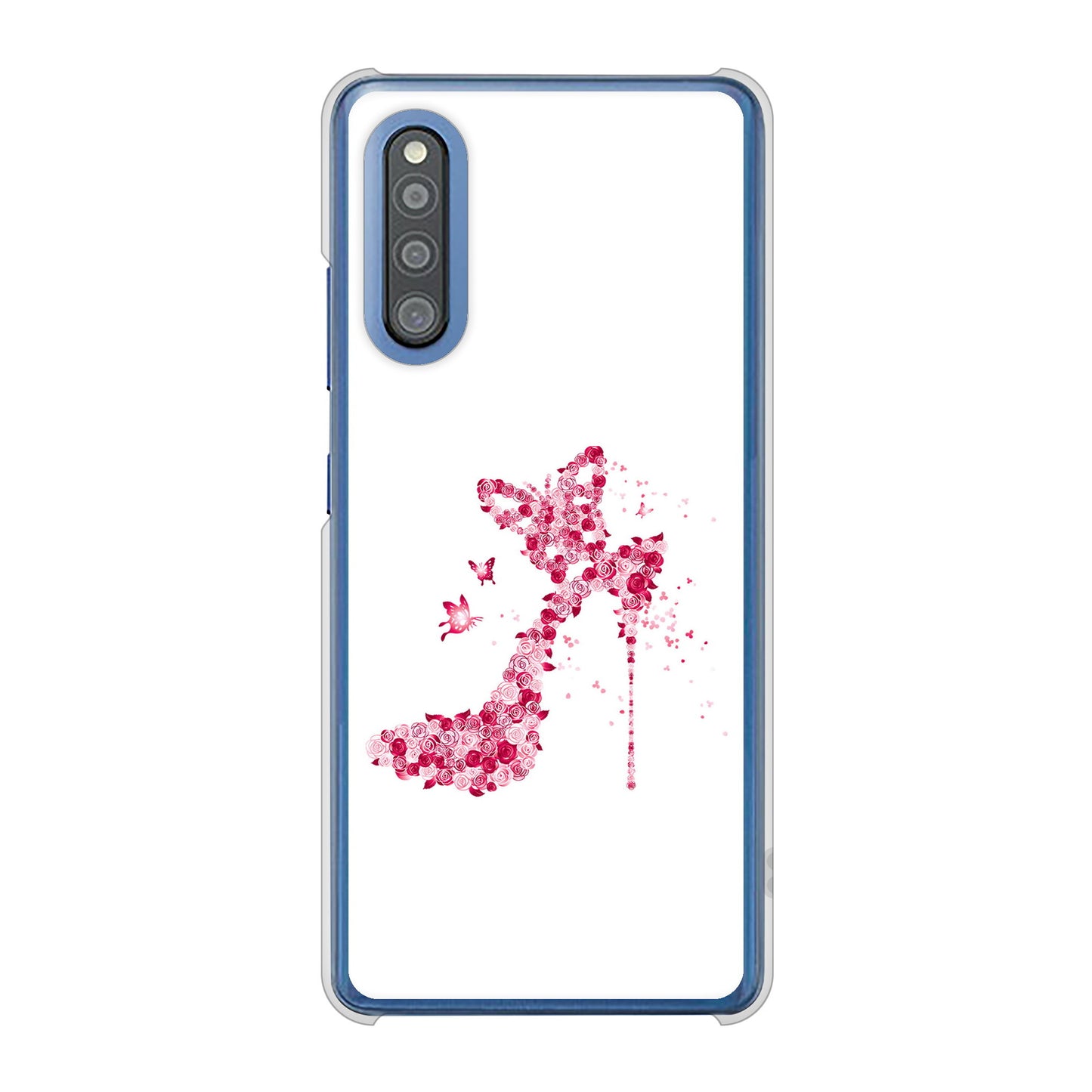 Galaxy A41 SC-41A docomo 高画質仕上げ 背面印刷 ハードケース 【387 薔薇のハイヒール】