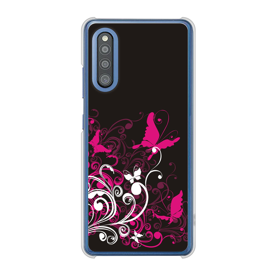 Galaxy A41 SC-41A docomo 高画質仕上げ 背面印刷 ハードケース バタフライ