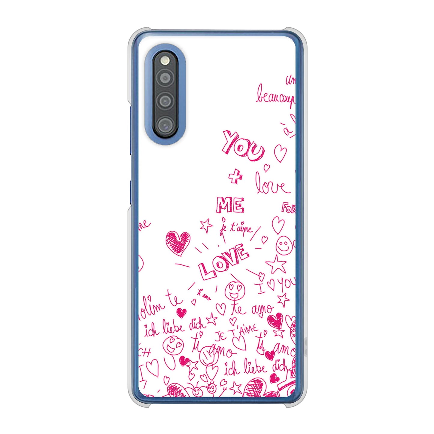 Galaxy A41 SC-41A docomo 高画質仕上げ 背面印刷 ハードケース プリティハート