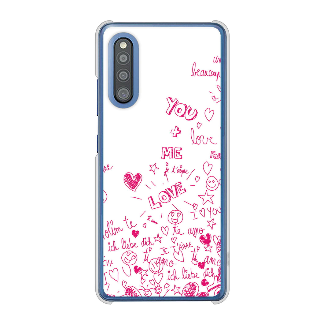 Galaxy A41 SC-41A docomo 高画質仕上げ 背面印刷 ハードケース プリティハート