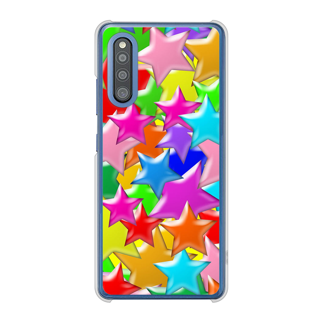 Galaxy A41 SC-41A docomo 高画質仕上げ 背面印刷 ハードケース 【1293 ランダムスター】