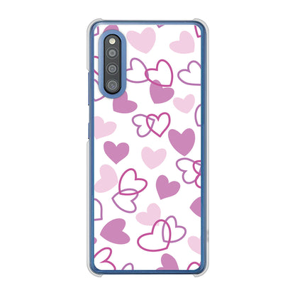 Galaxy A41 SC-41A docomo 高画質仕上げ 背面印刷 ハードケース ハートがいっぱい