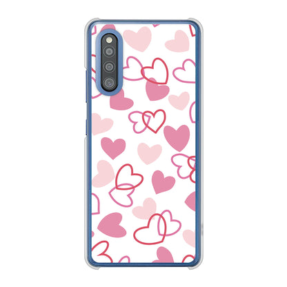 Galaxy A41 SC-41A docomo 高画質仕上げ 背面印刷 ハードケース ハートがいっぱい