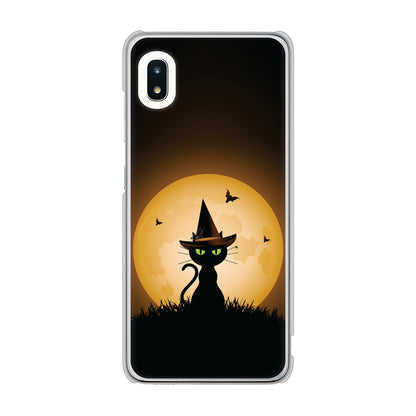 Galaxy A21 SC-42A docomo 高画質仕上げ 背面印刷 ハードケース 夜とネコ