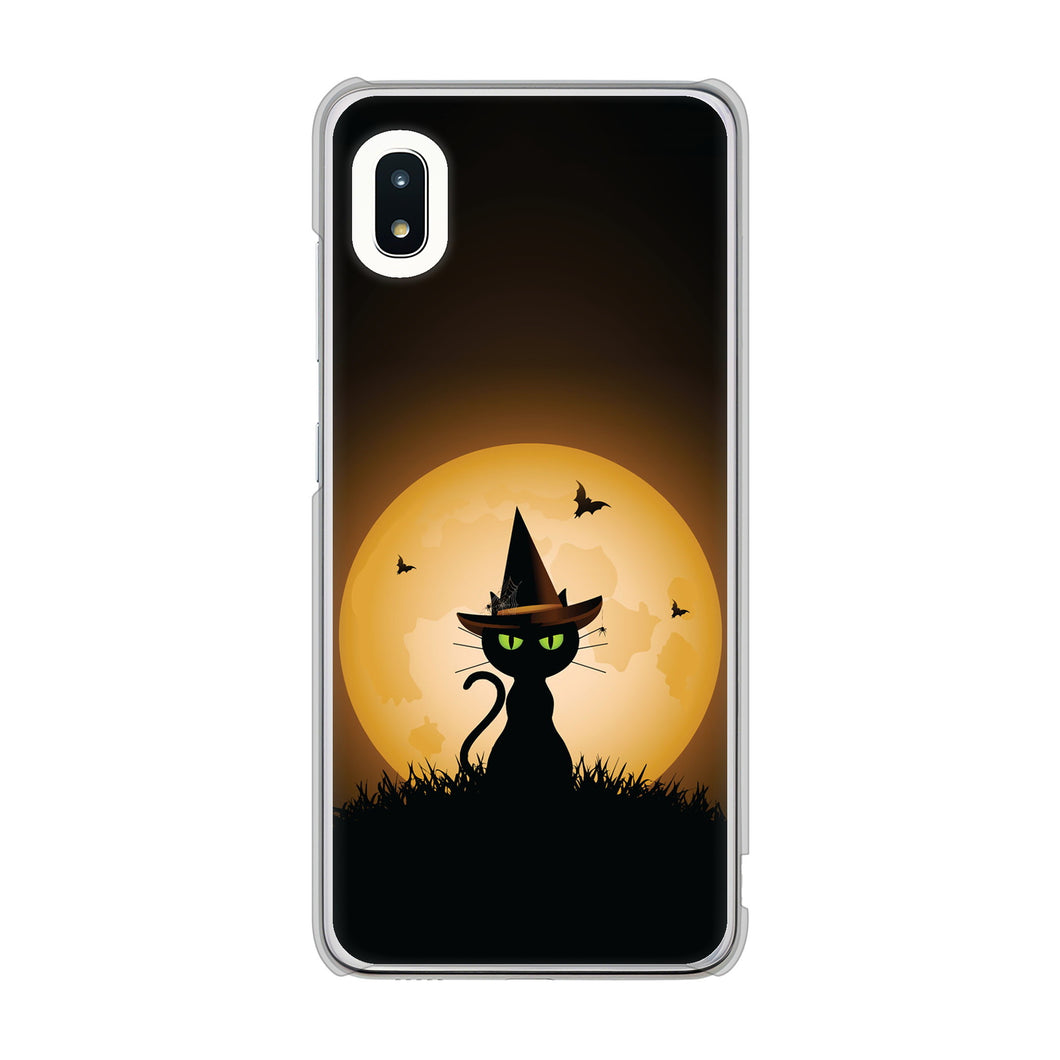 Galaxy A21 SC-42A docomo 高画質仕上げ 背面印刷 ハードケース 夜とネコ