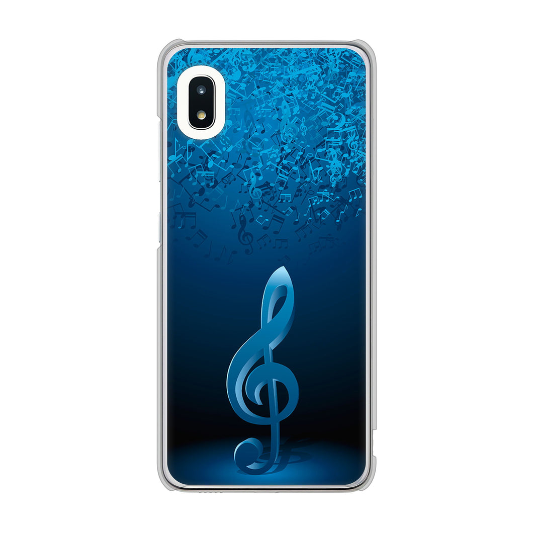 Galaxy A21 SC-42A docomo 高画質仕上げ 背面印刷 ハードケース 音符
