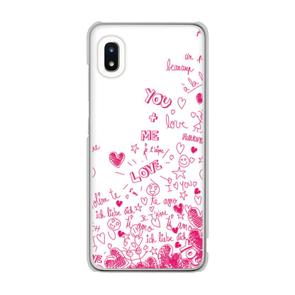 Galaxy A21 SC-42A docomo 高画質仕上げ 背面印刷 ハードケース プリティハート