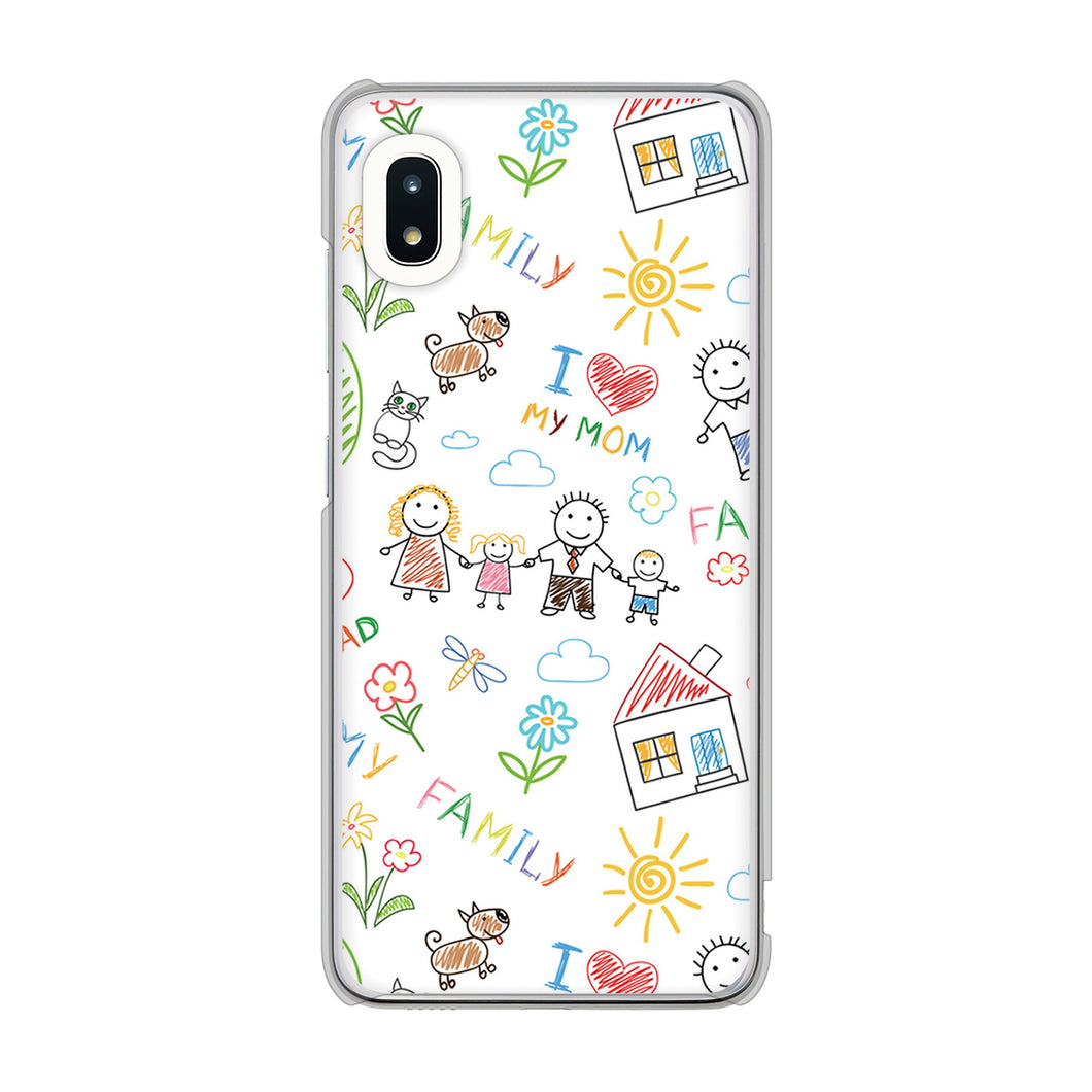 Galaxy A21 SC-42A docomo 高画質仕上げ 背面印刷 ハードケース カップル＆ファミリー