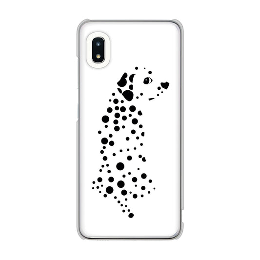 Galaxy A21 SC-42A docomo 高画質仕上げ 背面印刷 ハードケース 【1038 振り向くダルメシアン（WH）】