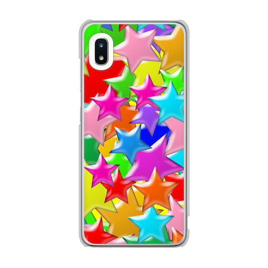 Galaxy A21 SC-42A docomo 高画質仕上げ 背面印刷 ハードケース 【1293 ランダムスター】