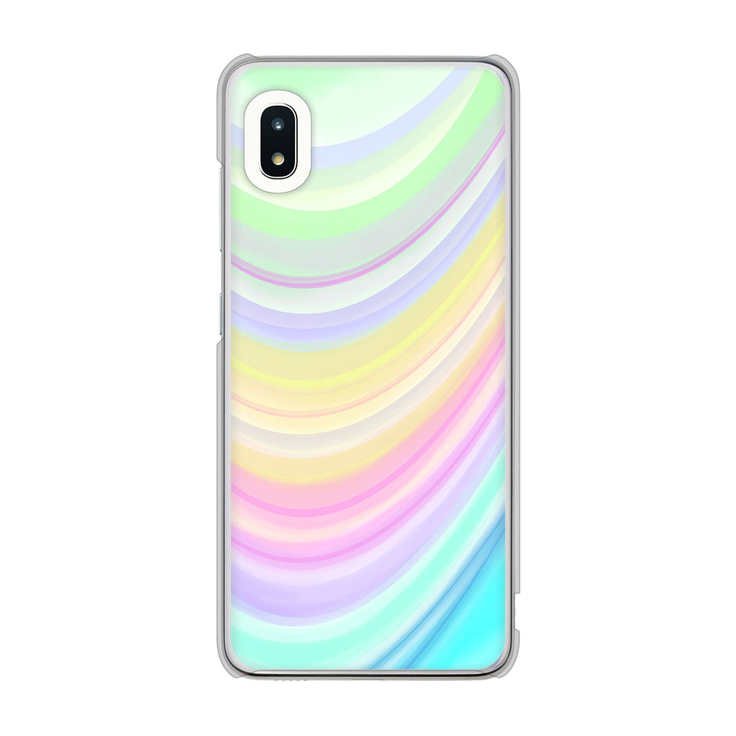 Galaxy A21 SC-42A docomo 高画質仕上げ 背面印刷 ハードケース レインボー