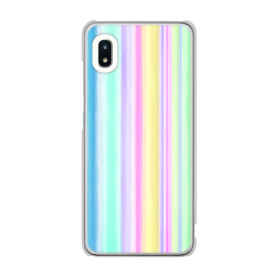 Galaxy A21 SC-42A docomo 高画質仕上げ 背面印刷 ハードケース レインボー
